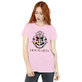 Miniatyrbild 2 av 3: Harry Potter Dam/Kvinnor Hogwarts Crest Bomull Boyfriend T-Sh Baby Pink L