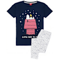 Miniatyrbild 1 av 5: Peanuts Dam/Dam Snoopy Lång Pyjamas Set L Marinblå/Grå Navy/Grey L
