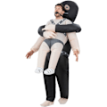 Miniatyrbild 2 av 3: Smiffys Unisex Vuxen Gimp Kidnappning Uppblåsbar Kostym One Size Bl Black/White/Grey One Size