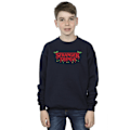 Miniatyrbild 2 av 3: Netflix Boys Stranger Things Julbelysning Sweatshirt 12-13 Navy Blue 12-13 Years