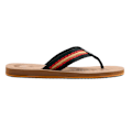 Miniatyrbild 2 av 4: Weird Fish Malham Flip-flops i fuskläder för män, storlek 44.5 Caramel Caramel 10 UK