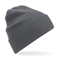 Miniatyrbild 1 av 3: Beechfield Original Cuffed Organic Cotton Beanie One Size Graph Graphite Grey One Size