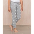 Miniatyrbild 2 av 2: Flickor Bomulls Prickiga Pyjamasbyxor (2-pack) 7-8 År Heather Heather Grey/White 7-8 Years