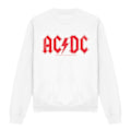 Miniatyrbild 1 av 5: AC/DC Unisex Vuxen Logotyp Sweatshirt L Vit White L
