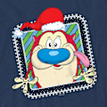Miniatyrbild 3 av 5: Ren & Stimpy Unisex Vuxen Festlig Jultröja med Tomteluva S Navy S