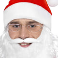 Miniatyrbild 2 av 3: Smiffys Herr Tomtedräkt Julkostym Set One Size Vit/Röd White/Red One Size