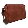 Miniatyrbild 2 av 2: Eastern Counties Leather Jacob Distressed Läder Messenger Bag Tan One Size