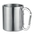Miniatyrbild 1 av 2: MidOcean Trumbo Metall Karbinhake Mugg One Size Matt Silver Matt Silver One Size