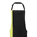 Miniatyrbild 2 av 2: Premier Unisex Kontrastfärgad Arbetsoverall Förkläde (2-pack) One Size Black/ Lime One Size