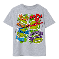 Miniatyrbild 1 av 3: Teenage Mutant Ninja Turtles Barn/Barnkläder Ansikten T-shirt 9-10 Grey Marl 9-10 Years
