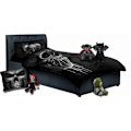 Miniatyrbild 3 av 3: Spiral Direct Skull Scroll Påslakan Set Enkelsäng Svart Black Single