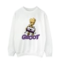 Miniatyrbild 1 av 4: Guardians Of The Galaxy Herr Groot Kassett Sweatshirt L Vit White L