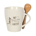 Miniatyrbild 2 av 2: Något Annorlunda Min Kvast Drivs Av Kaffe Mugg & Sked Set Off White/Beige One Size