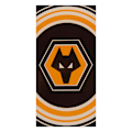 Miniatyrbild 1 av 2: Wolverhampton Wanderers FC Crest Strandhandduk 140cm x 70cm Svart Black/Yellow 140cm x 70cm