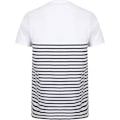 Miniatyrbild 2 av 4: Front Row Vuxen Unisex Breton Randig T-shirt M Vit/Marinblå White/Navy M