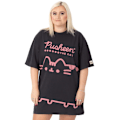 Miniatyrbild 1 av 6: Pusheen Oversize T-shirtklänning för damer S Charcoal Grey/P Charcoal Grey/Pink S