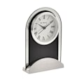 Miniatyrbild 2 av 5: Wm.Widdop Svart Glaspanel Aluminiumbas Mantel Klocka En Storlek Black One Size