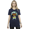 Miniatyrbild 3 av 3: Scooby Doo Dam/Kvinnor Haunted House Bomulls Boyfriend T-Shirt Navy Blue 4XL