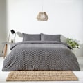Miniatyrbild 4 av 6: The Linen Yard Tufted Chevron Påslakan Set Enkelsäng Charcoal Charcoal Single
