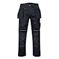 Miniatyrbild 1 av 2: Portwest Herr PW3 Bomull Holster Fickor Arbetsbyxor 41R Svart Black 41R