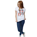 Miniatyrbild 4 av 5: It (1990) Dam/Dam Distressed Poster Bomull T-Shirt XL Vit White XL
