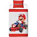 Miniatyrbild 1 av 4: Super Mario Closeup Påslakan Set Enkelsäng Grå/Vit/Röd Grey/White/Red Single