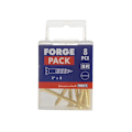 Miniatyrbild 2 av 2: Forgefix Träskruvar, Spårskruv, Försänkt, Mässing 2 tum x 8 ForgePack 8 M Multi Colour 2in x 8 ForgePack 8