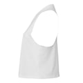 Miniatyrbild 3 av 3: Bella + Canvas Dam/Dam Racerback Cropped Sleeveless Tank Solid White Blend XL