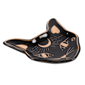 Miniatyrbild 2 av 2: Something Different Mystic Mog Katt Ansikte Prydnadsfat En Storlek B Black/Gold One Size