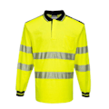 Miniatyrbild 1 av 2: Portwest Herr PW3 Hi-Vis Komfort Långärmad Poloshirt 4XL Gul Yellow/Black 4XL