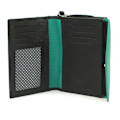 Miniatyrbild 3 av 4: Eastern Counties Leather Una Colour Block Läderplånbok One Size Black/Jade One Size