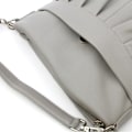 Miniatyrbild 3 av 4: Eastern Counties Leather Dam/Damer Leona Ruched Läder Handväska Light Grey One Size