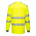 Miniatyrbild 2 av 2: Portwest Herr PW3 Bomull Hi-Vis Comfort Långärmad T-shirt 4X Yellow/Black 4XL