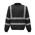 Miniatyrbild 1 av 2: Yoko Unisex Hi-Vis Sweatshirt XXL Svart Black XXL