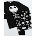 Miniatyrbild 2 av 3: Nightmare Before Christmas Pojkar Jack Skellington Lång Pyjamas Set Black/White 7-8 Years