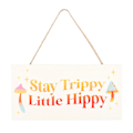 Miniatyrbild 1 av 3: Something Different Stay Trippy, Little Hippy Hängande Skylt En White/Orange/Red One Size