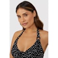 Miniatyrbild 3 av 4: Underbar dam/kvinnor prickig vadderad tankini topp 32E monokrom Monochrome 32E