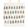 Miniatyrbild 3 av 3: Something Different Beetle Polycotton Tote Bag One Size Vit/M White/Multicoloured One Size
