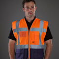 Miniatyrbild 2 av 2: Yoko Hi-Vis Premium Executive/Manager Väst / Jacka 2XL Eller Orange/Navy 2XL