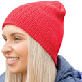 Miniatyrbild 2 av 2: Result Unisex Vuxen Dubbelstickad Mössa En Storlek Röd Red One Size