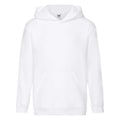 Miniatyrbild 1 av 4: Fruit Of The Loom Kids Unisex Premium 70/30 Hooded Sweatshirt / White 9-11 Years