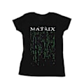 Miniatyrbild 1 av 3: The Matrix Dam/Kvinnor Grön Kod Bomull T-shirt M Svart Black M