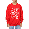 Miniatyrbild 3 av 5: Star Wars Jul Dekorationer Sweatshirt för Pojkar 7-8 År Röd Red 7-8 Years