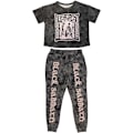 Miniatyrbild 1 av 3: Black Sabbath Dam/Kvinnor Psycho Lång Pyjamas Set M Charcoal G Charcoal Grey M