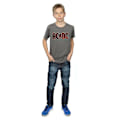 Miniatyrbild 4 av 5: AC/DC Pojkar Logotyp Raw Distressed T-Shirt 7-8 År Kolgrå Charcoal 7-8 Years