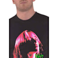 Miniatyrbild 3 av 4: Billie Eilish Unisex Vuxen Shadow Cotton Neon T-Shirt XL Svart/ Black/Pink XL