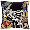Miniatyrbild 1 av 3: Wylder Exotic Zebra Broderad Kuddfodral 50cm x 50cm Midnatt Midnight 50cm x 50cm