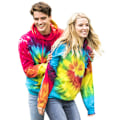 Miniatyrbild 3 av 3: Colortone Unisex Regnbåge Tie Dye Pullover Hoodie M Regnbåge Rainbow M