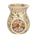 Miniatyrbild 1 av 2: Something Different Crackle Effect Oljelampa 14cm x 11cm x 11c Gold 14cm x 11cm x 11cm