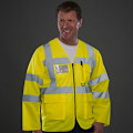 Miniatyrbild 3 av 3: Yoko Mens Executive Hi-Vis Långärmad Säkerhetsväst (2-pack) Hi-Vis Yellow M